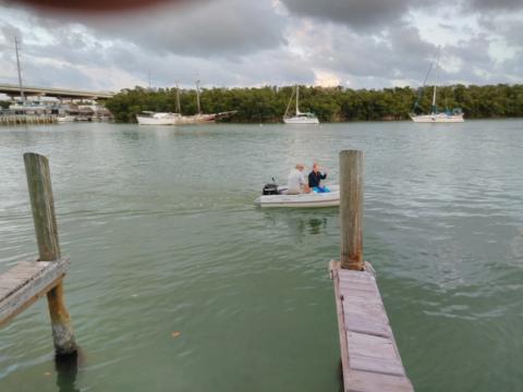 Couple Boating in Front of Gilbert's Resort 2-24-2018