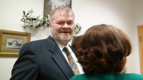 Ronald Norman and the Back of Myriam Norman's Head