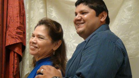 Jorge Campos and His Mother Hilda Casado