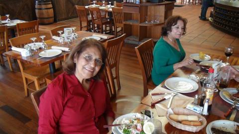 Rosy Garcia and Myriam Norman at the Argentina Restaurant 