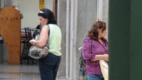 Myriam Norman Walking Around the Mall