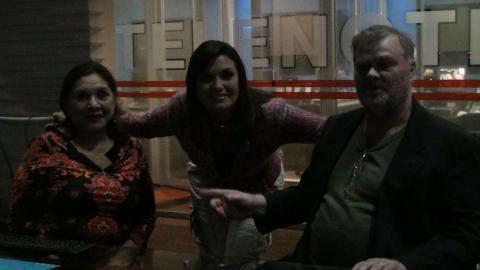 Myriam, Ronald Norman with Channel 7 News Anchor