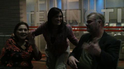 Myriam, Ronald Norman with Channel 7 News Anchor