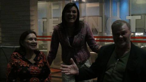 Myriam, Ronald Norman with Channel 7 News Anchor
