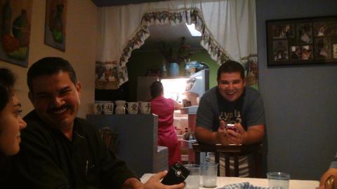 Ali Sanchez's Sister, Freddy Garcia Sr. and Ali Sanchez and Ana Virginia Sanchez is in the Background