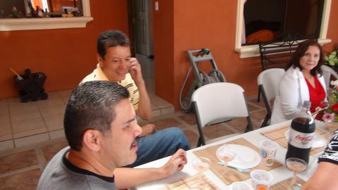 Freddy Garcia Sr., Jorge Quiros and Myriam Norman