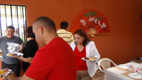 Everyone Eating and Looking for More to Eat.