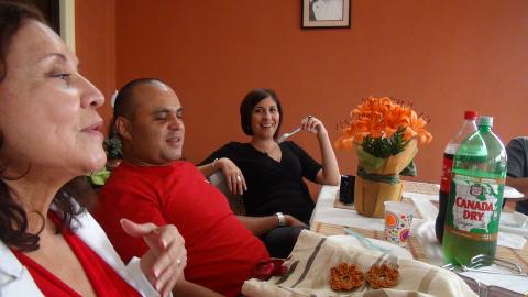 Relaxing and Talking After Filling their Guts
