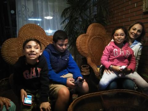Laura Gonzalez Varga, Ignacio Calvo Gonzalez,  Emma Calvo Gonzalez and Esteban Roldan Gonzalez at teh Casa Lima Bed and Breaskfast Hotel