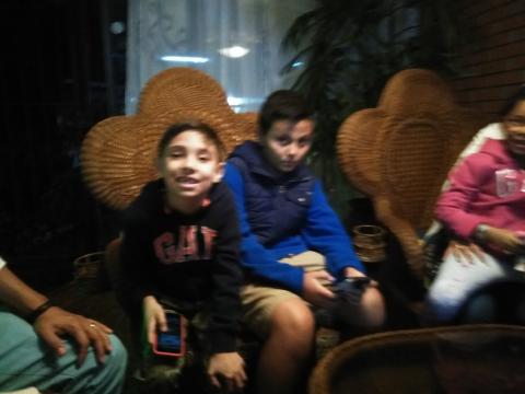 Diego Quiros Family - Ignacio Calvo Gonzalez,  Emma Calvo Gonzalez and Esteban Roldan Gonzalez at the Casa Lima Bed and Breakfast Hotel