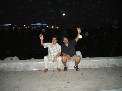Freddy Garcia Sr and Jorge Campos at Bayside Market Place in Miami Florida-May 8 2009