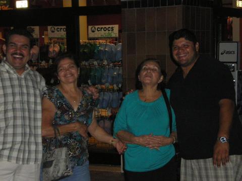 Freddy Garcia Sr-Hilda Garcia CasadoMyriam Norman and Jorge Campos at Bayside Market Place in Miami Florida-May 8 2009