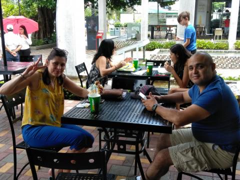 Breakfast At Subway in Jaco, Costa Rica with Steven Strasburger, Marjorie Soto, Marilyn Soto, Nicole Soto and Isaac Soto