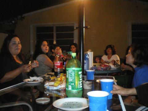 A Group Photo With Guess Eating