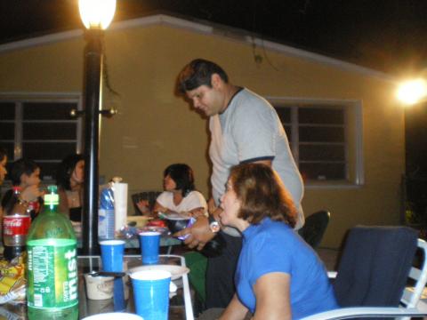 Jorge Campos and His Mom, Hilda Casado on December 31, 2009