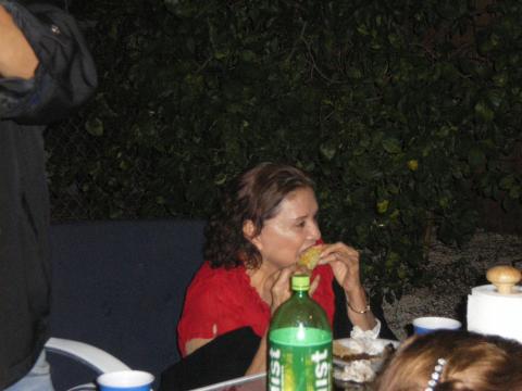 Myriam Norman at the New Year Eve BBQ on December 31, 2009