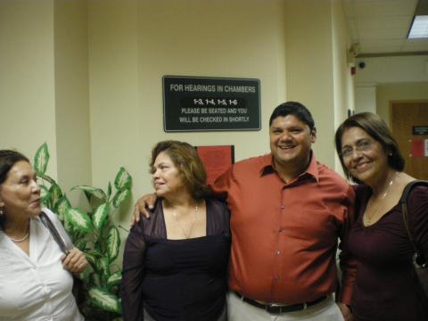 Myriam Norman, Myriam's Sisters, Rosy Garcia, Hilda Casado and Hilda's son Jorge Campos