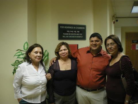 Myriam Norman, Myriam's Sisters, Rosy Garcia, Hilda Casado and Hilda's son Jorge Campos