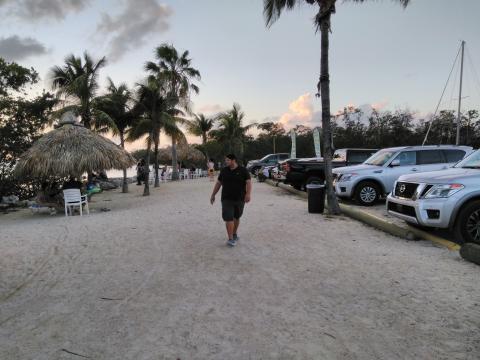Jorge Campos Walking By The Beach at Gilbert's Resort 