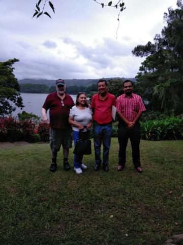 Restaurante La Casona Del Cafetal Lake View with Ronald and Myriam Norman, Jorge Quiros and Josue Calderon Munoz