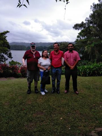 Restaurante La Casona Del Cafetal Lake View with Ronald and Myriam Norman, Jorge Quiros and Josue Calderon Munoz