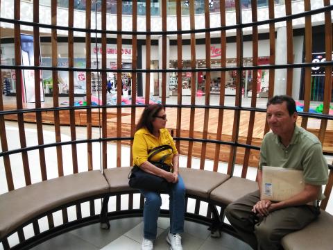 Mall Oxigeno Jorge Quiros and his Mother, Myriam Norman