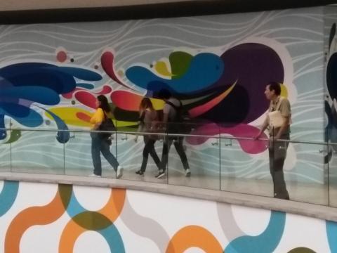 Mall Oxigeno 2nd Floor walkway aroung the Kids Area Circle.