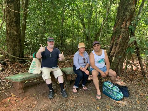 Ronald Norman, Myriam Norman and Steven Strasburger on the Return Path to the Entrance to the Parque Nacional Manuel Antonio Park in Costa Rica