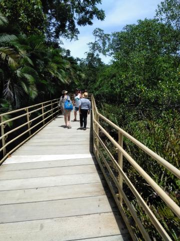 Marjorie Soto, Steven Strasburger and Myriam Norman On the Pathway through the Jungle at Parque Nacional Manuel Antonio Park Costa Rica