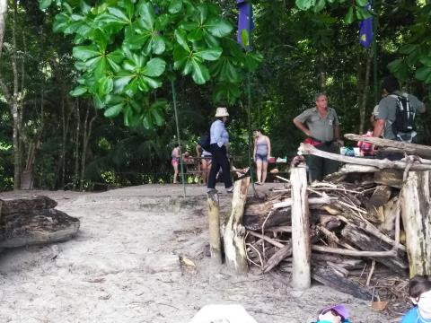 Myriam Norman at the Pacific Ocean Beach Picnic Area Located at Parque Nacional Manuel Antonio Park Costa Rica