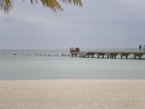 Pier Looking toward the Gulf of Mexico Key West Florida 10-18-2009