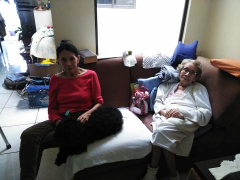 Ermisenda Cruz and her Daughter, Rosy Viales at their Home in San Rafael Heredia Area, Costa Rica