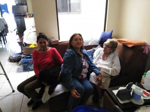 Ermisenda Cruz and her Daughter, Rosy Viales and Myriam Norman at their Home in San Rafael Heredia Area, Costa Rica