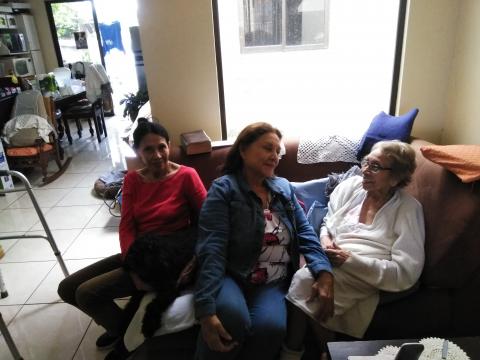Ermisenda Cruz and her Daughter, Rosy Viales and Myriam Norman at their Home in San Rafael Heredia Area, Costa Rica