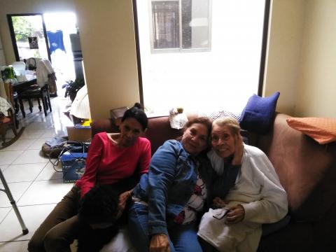 Ermisenda Cruz and her Daughter, Rosy Viales and Myriam Norman at their Home in San Rafael Heredia Area, Costa Rica