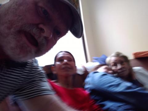 Ermisenda Cruz and her Daughter, Rosy Viales, Ronald Norman and Myriam Norman at their Home in San Rafael Heredia Area, Costa Rica