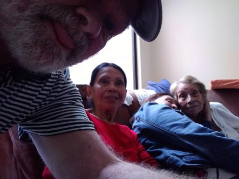 Ermisenda Cruz and her Daughter, Rosy Viales, Ronald Norman and Myriam Norman at their Home in San Rafael Heredia Area, Costa Rica
