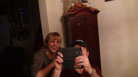 Ronald And Lily Caceres Video Recording the Dinner