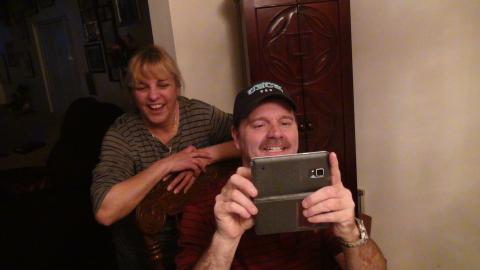Ronald And Lily Caceres Video Recording the Dinner
