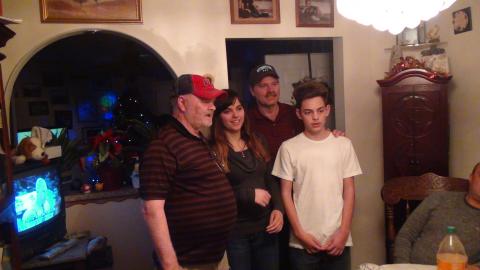Ronald Norman and Crystal, Christopher and Ronald Caceres