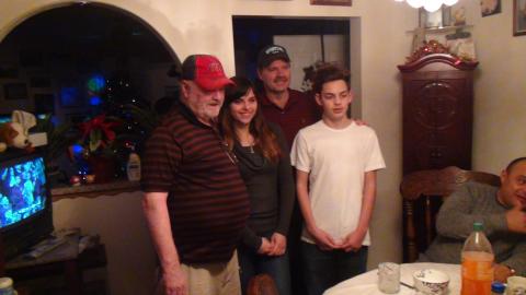 Ronald Norman and Crystal, Christopher and Ronald Caceres