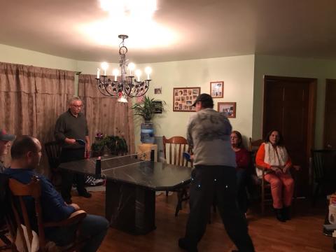 Ronald Caceres and Alex Barrios Playing Ping Pong 1-1-2018