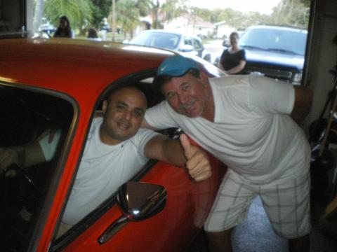 Steven Strasburger and Bill Rojas Showing Off His Car-12-30-2015