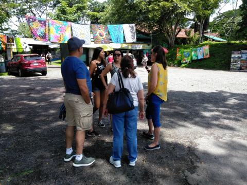 Marjorie Soto, Marilyn Soto, Nicole Soto, Isaac Soto, Steven Strasburger, Myriam Norman at Tarcoles River, Costa Rica