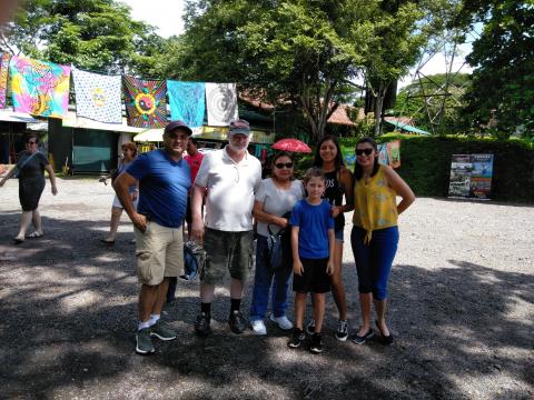 Marjorie Soto, Nicole Soto, Isaac Soto, Steven Strasburger, Myriam and Ronald Norman at the Tarcoles River, Costa Rica Tarcoles, Costa Rica